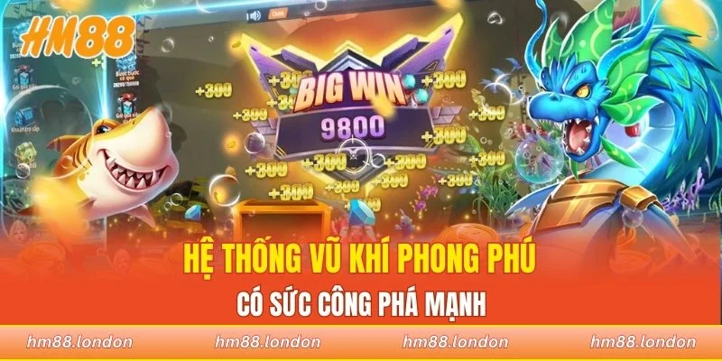 Hệ thống vũ khí phong phú có sức công phá mạnh